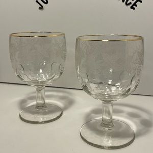 Vintage Barlett Collins Ice And Gold
Pattern Glasses